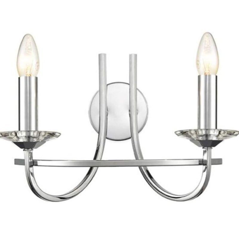 Franklite FL2146/2 Carousel 2 light wall bracket Chrome
