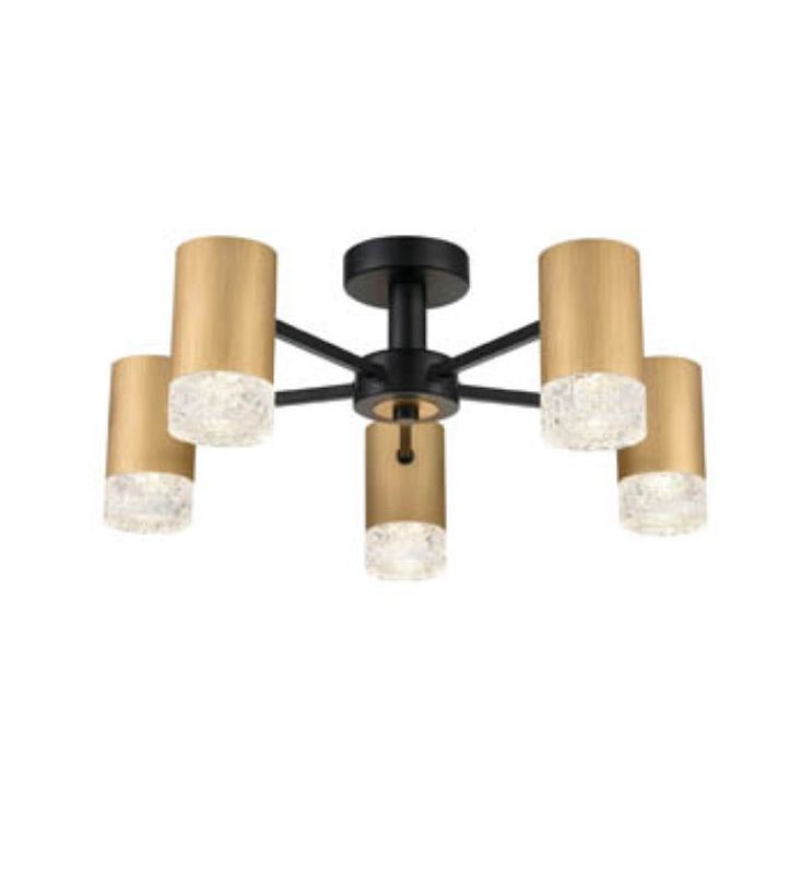 Franklite FL2423-5 Cordelia 5lt Ceiling Light Matt Black