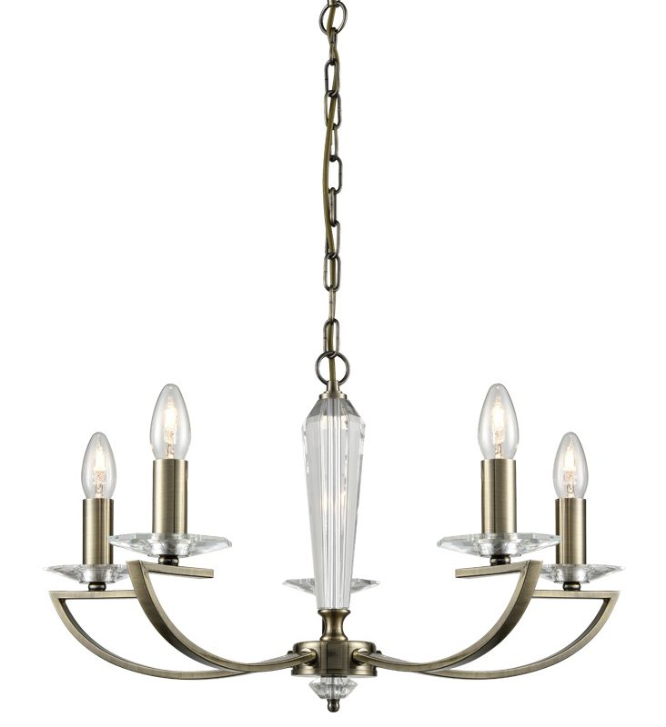Franklite FL2242/5 Artemis 5 light Bronze Chandelier
