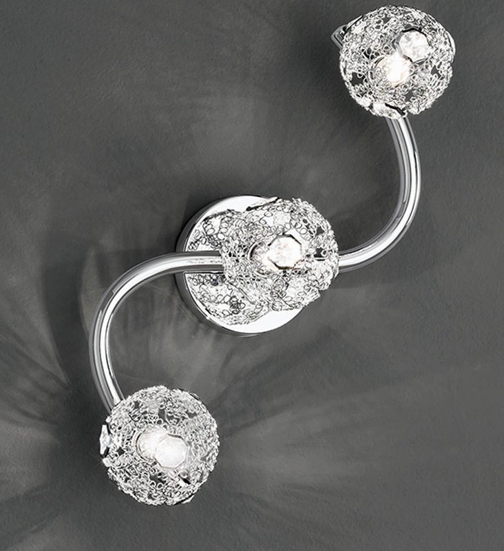 FL2305/3 Inset 3 Light Chrome Wall Light