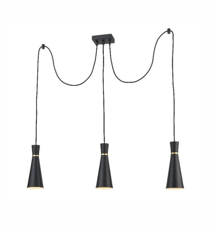 Kitchen Island Pendant Lights | Cluster Pendant Satin Black