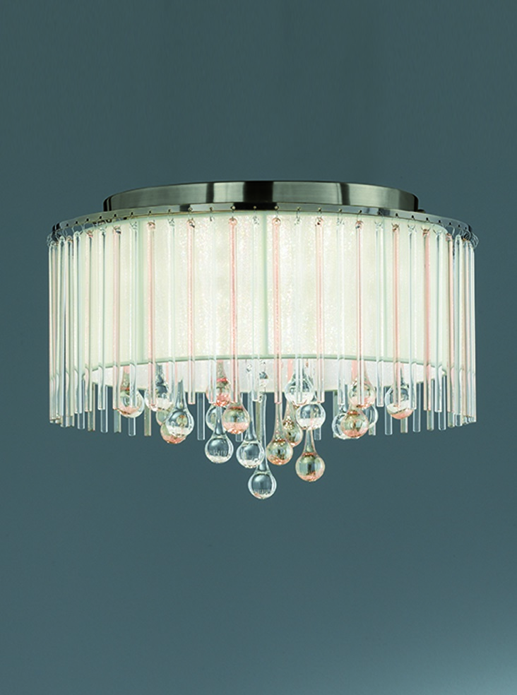 Sprite 40cm Flush Bronze and Crystal