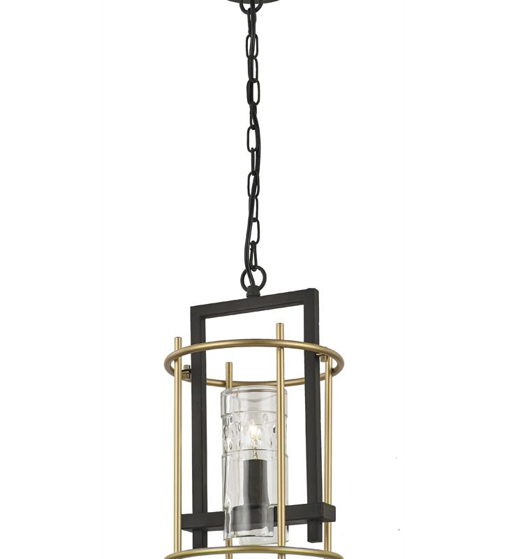 Franklite FL2368/1 Bistro 1 Light Lantern Antique Brass/ Matt Gold