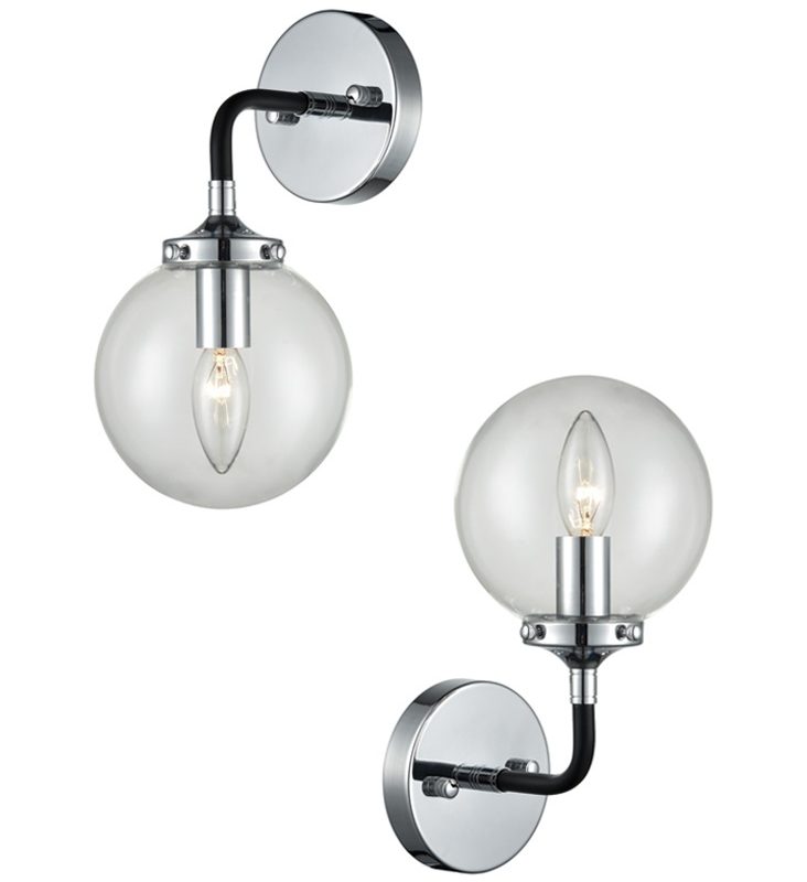 Franklite FL2369/1 Reaction Wall light Black/Chrome