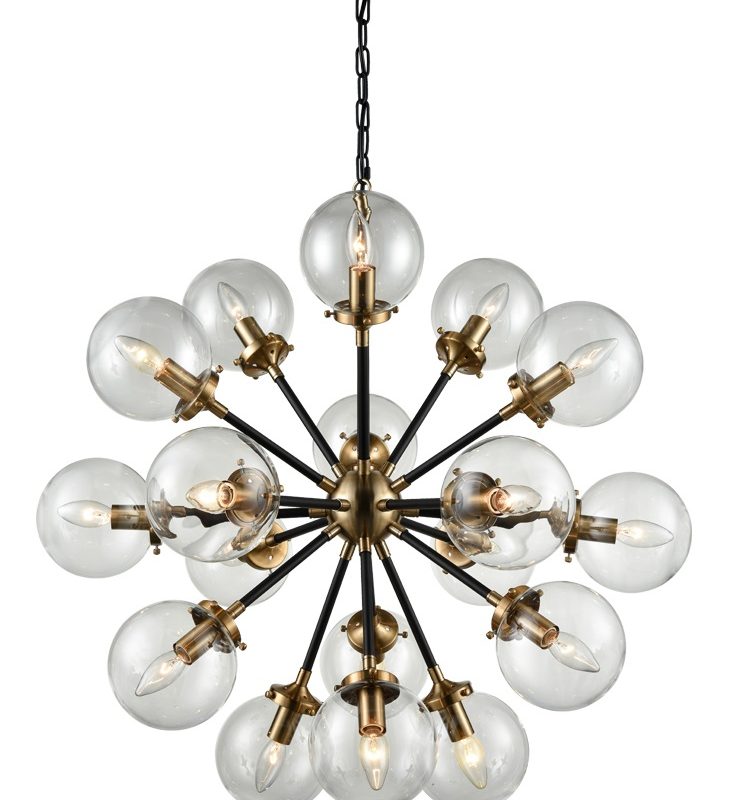 Franklite FL2370/18 Reaction 18lt pendant Antique Gold/Black