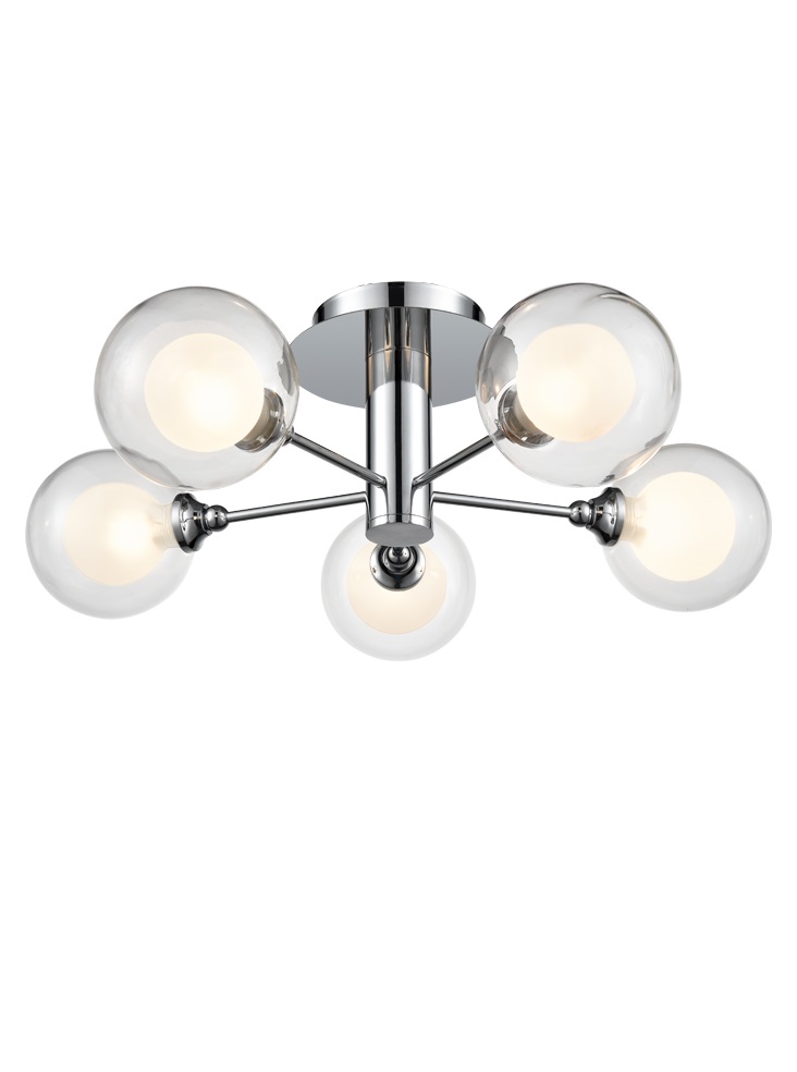 Chrome Ceiling Lights | Balls 5lt Ceiling Light