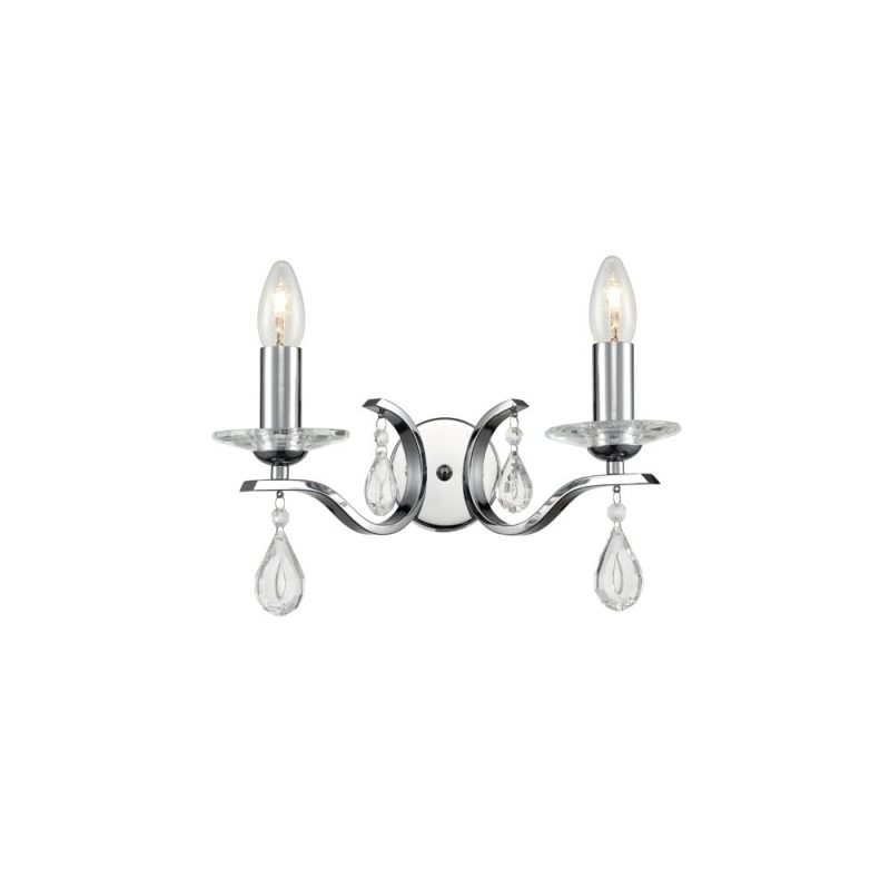 412403/2 Swallow 2 Light Wall Light Polished Chrome