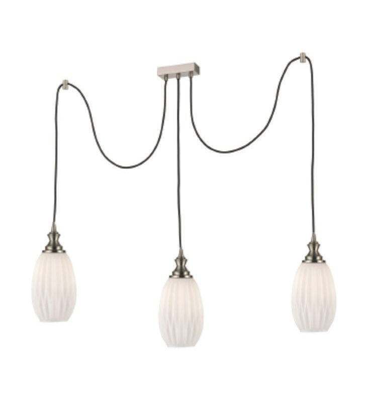 Kitchen Island Pendant Light | Satin Nickel Bar Pendant