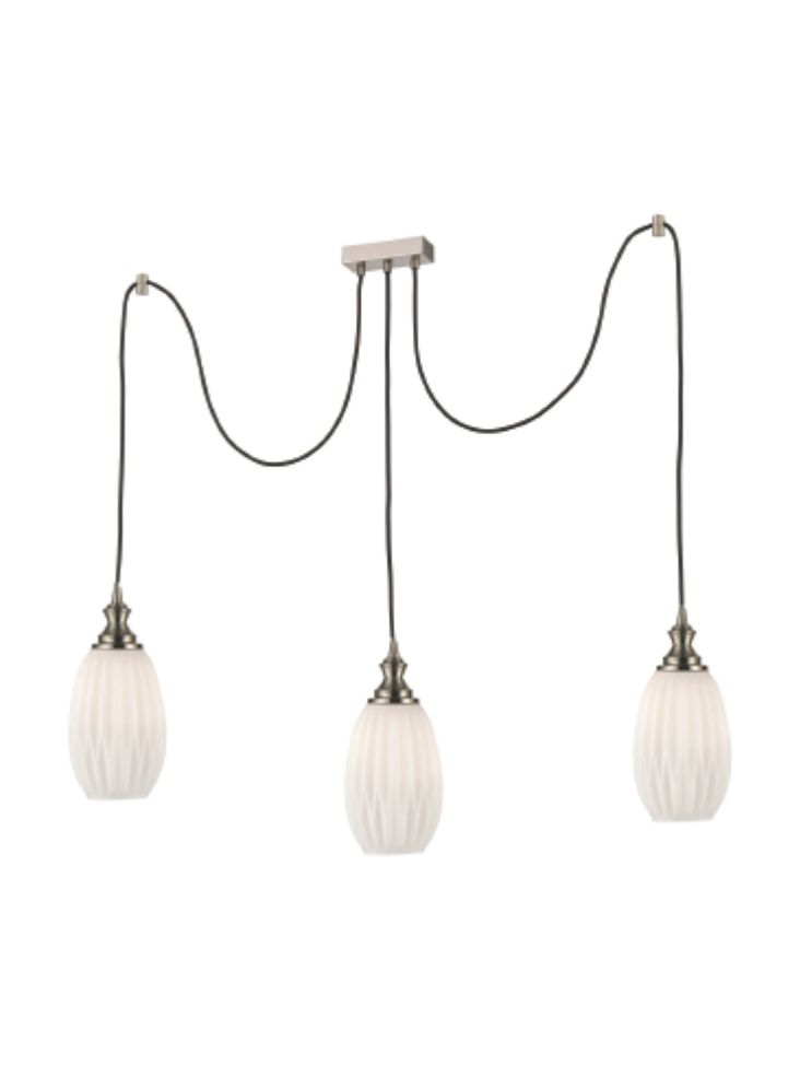 Kitchen Island Pendant Light | Satin Nickel Bar Pendant