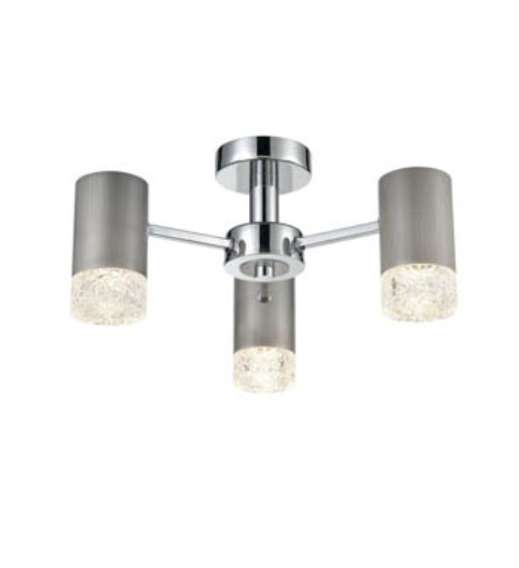 Modern Ceiling Light | Brushed Silver Ceiling Light