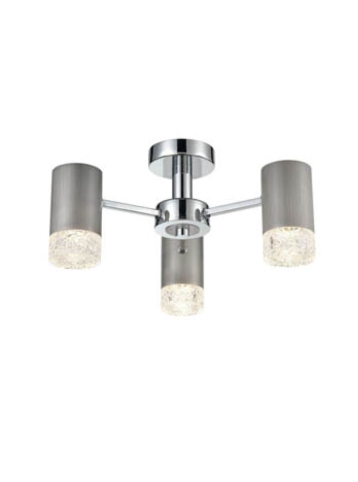 Modern Ceiling Light | Brushed Silver Ceiling Light