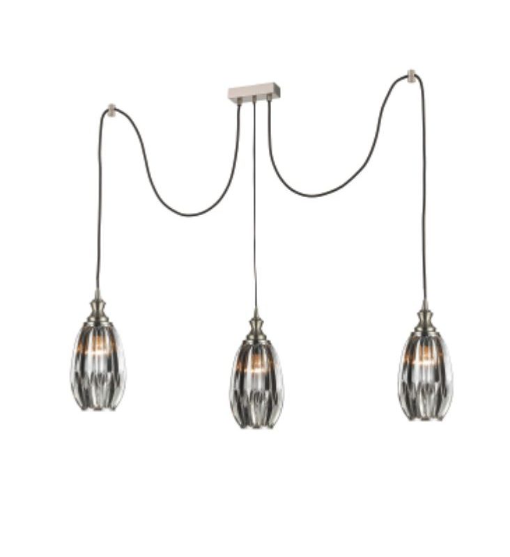 Kitchen Pendant Lights | Cluster Pendant Smoked Glass
