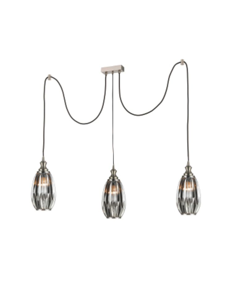 Kitchen Pendant Lights | Cluster Pendant Smoked Glass