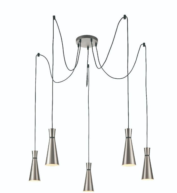 Kitchen Island Pendant Lights | Cluster Pendant Satin Nickel