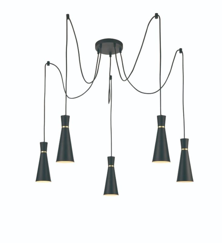 Kitchen Island Pendant Light | Satin Black Cluster Pendant
