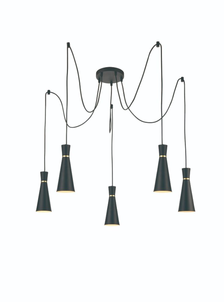 Kitchen Island Pendant Light | Satin Black Cluster Pendant