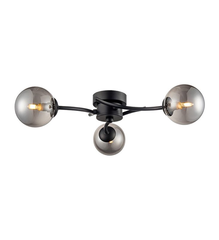 Black Ceiling Lights | Black 3Lt Ceiling Light