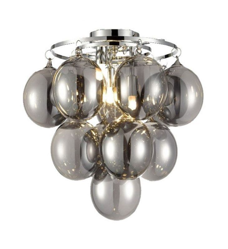 Franklite FL2458-3 Bubbles 3 Light Ceiling Light Chrome