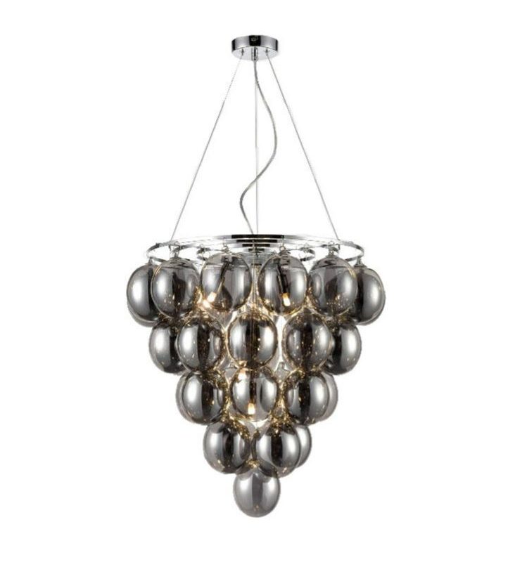 Franklite FL2458-6 Bubbles 6 Light Ceiling Pendant Chrome