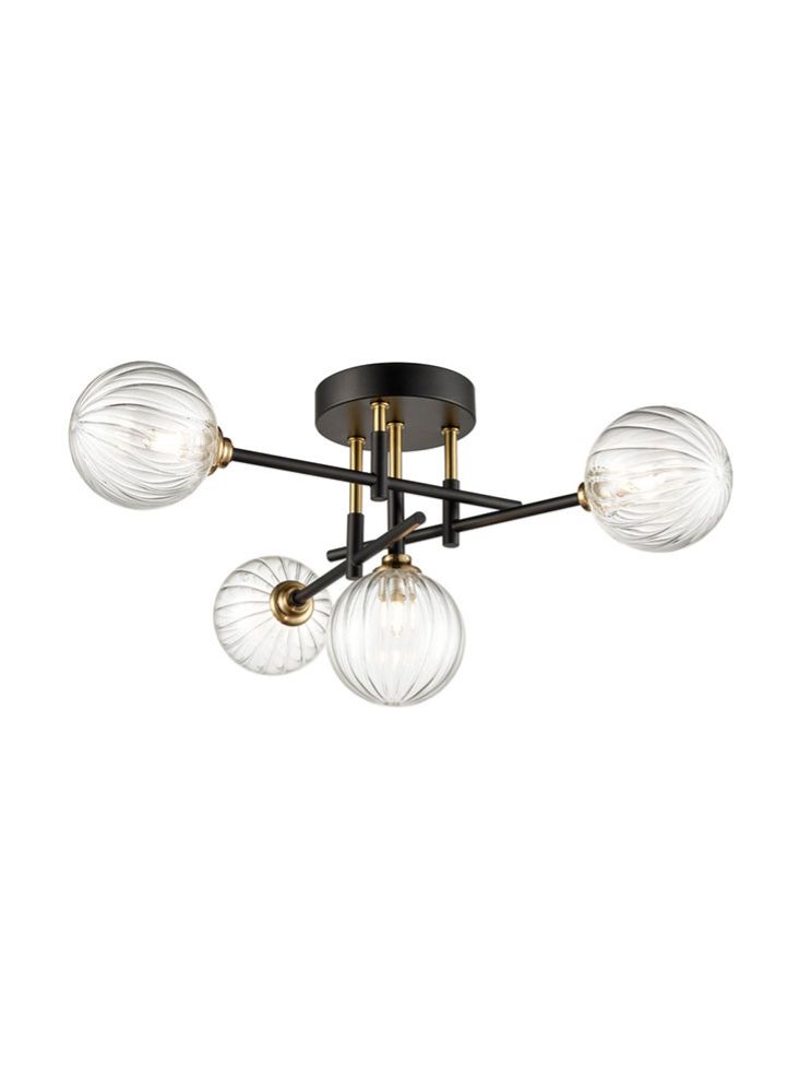 Black Ceiling Lights | Black/Brass Ceiling Light