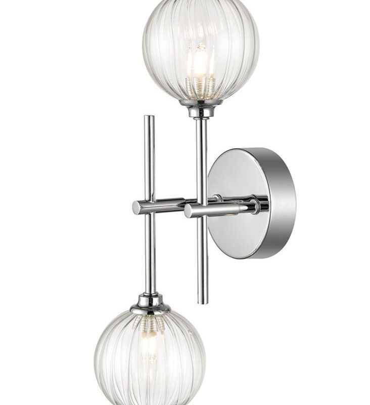 Franklite FL2464/2 Abstraction 2 Light Wall Light Chrome