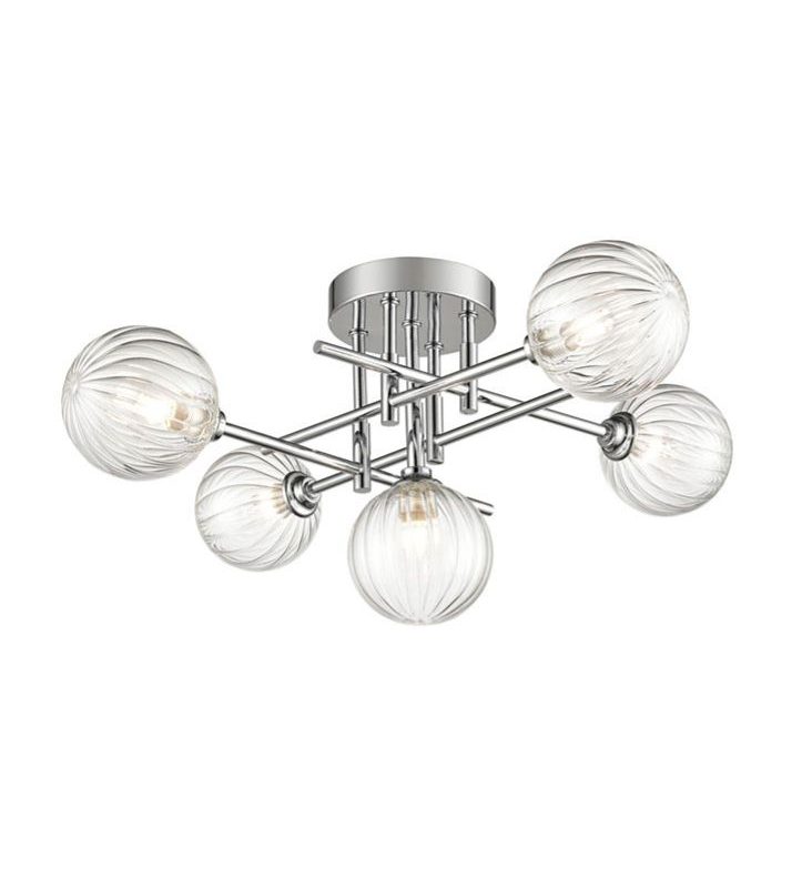Bathroom Rated Ceiling Light | 5lt Ceiling Light Chrome