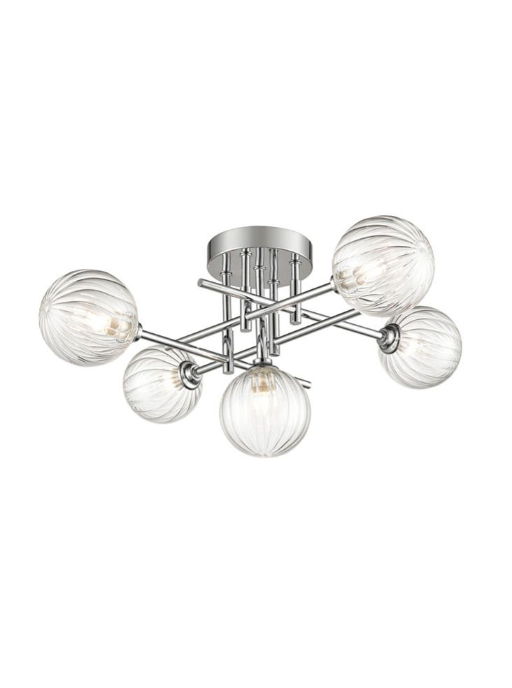 Bathroom Rated Ceiling Light | 5lt Ceiling Light Chrome