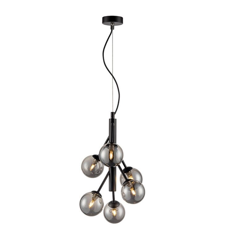 FL2439-6 Prophecy 6 Light Ceiling Pendant Matt Black