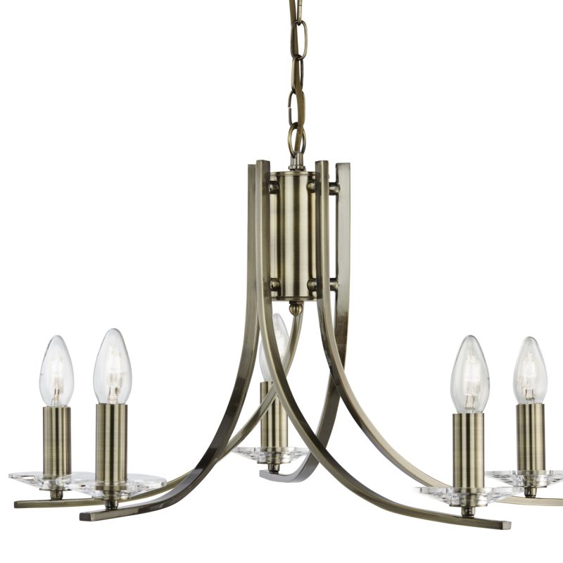 9141655AB Aspire 5 Light Antique Brass Chandelier