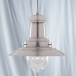 Kitchen Island Pendant Lights | Fisherman Lantern Satin Silver