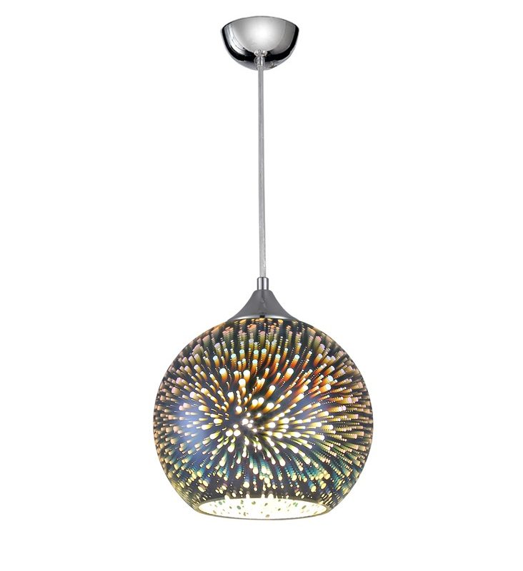 Medium Single Pendant Chrome 20cm