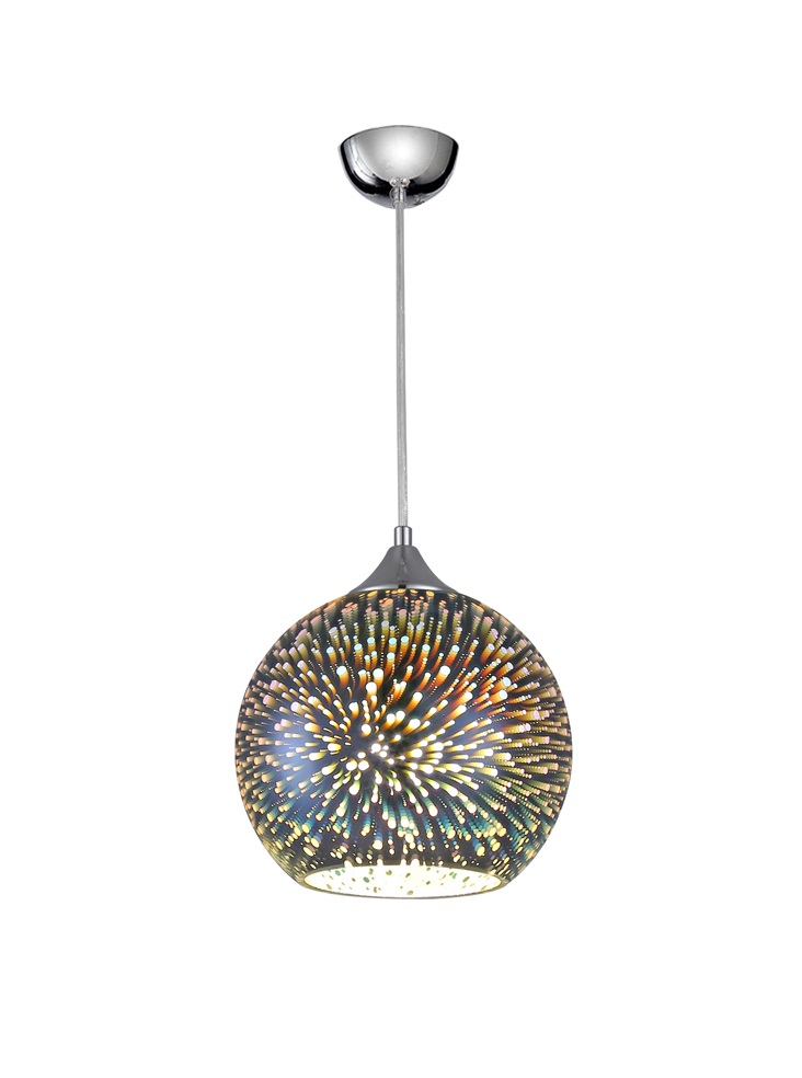 Medium Single Pendant Chrome 20cm