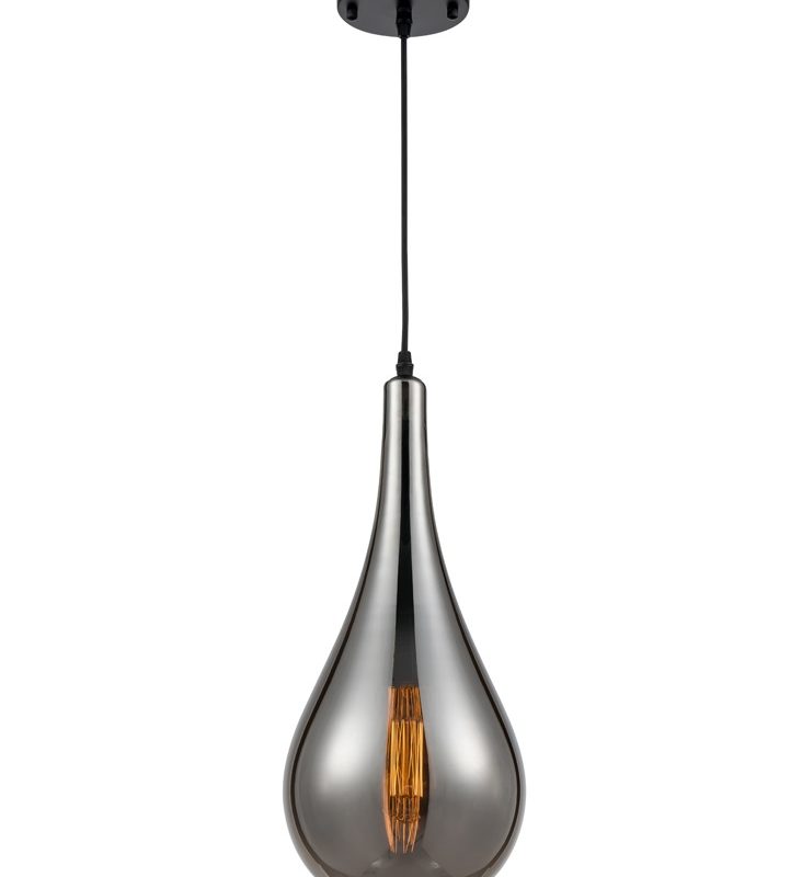  Teardrop pendant  smoked Grey