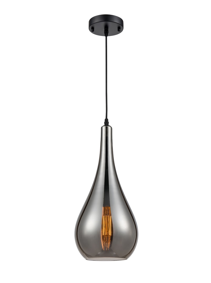  Teardrop pendant  smoked Grey