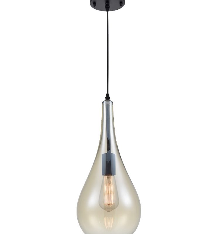 Teardrop Pendant Amber tint