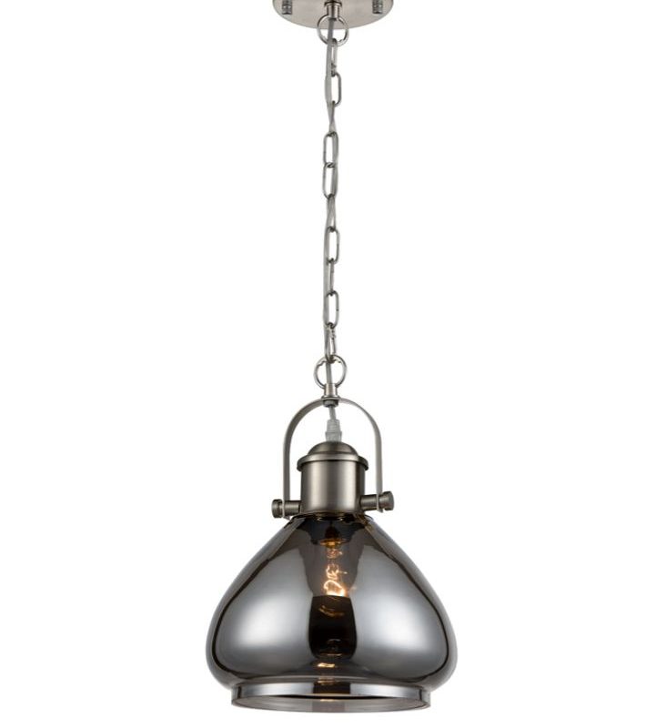 Satin nickel pendant