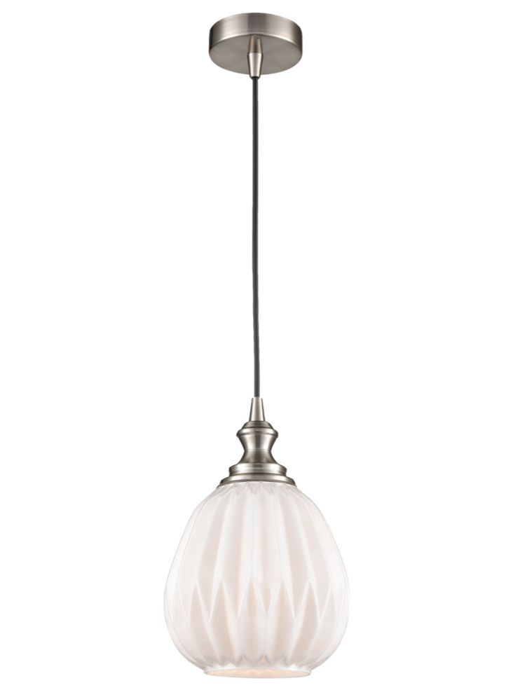 Single Pendant Satin Nickel