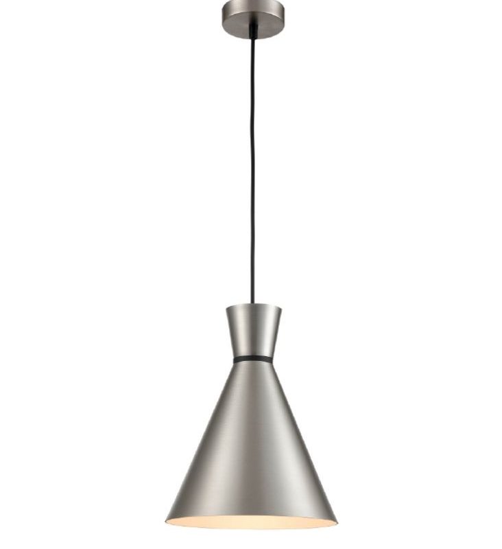 Single pendant satin nickel