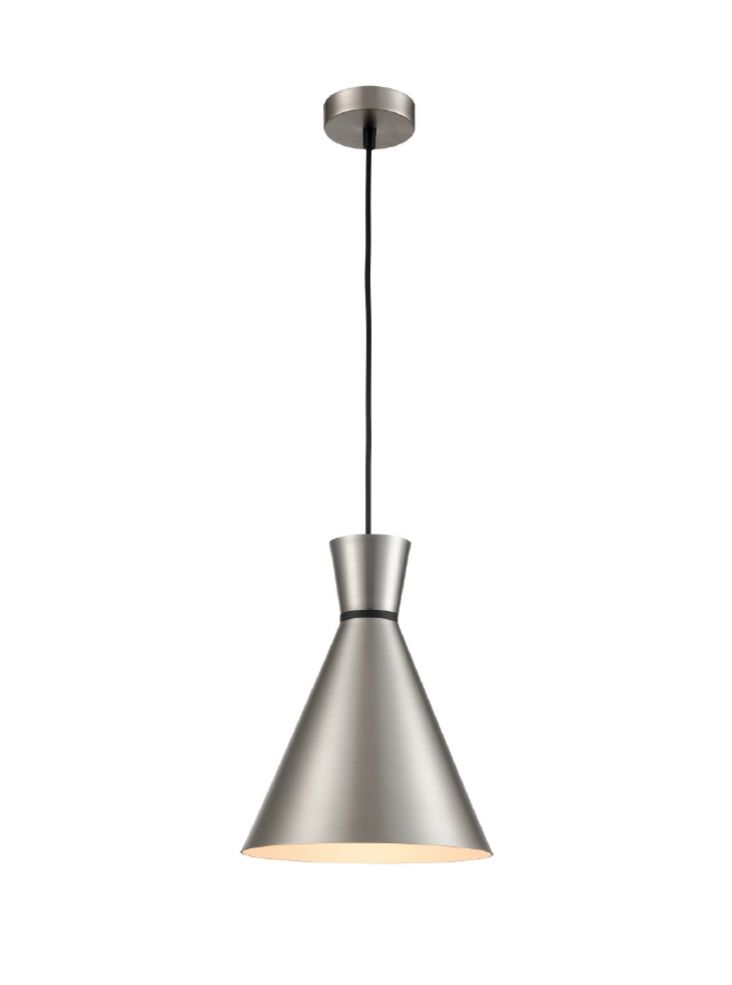Single pendant satin nickel