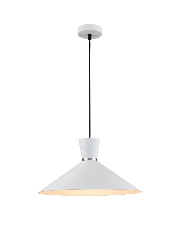 Large single pendant Satin white