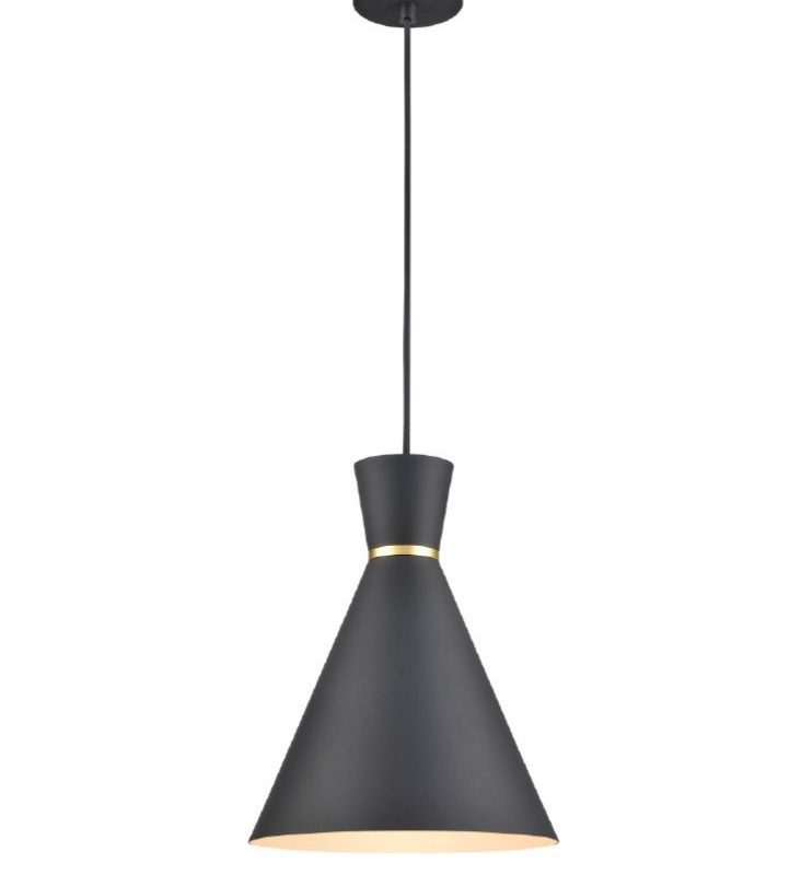 Single Satin Black Pendant