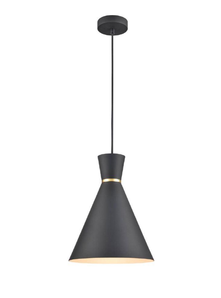 Single Satin Black Pendant