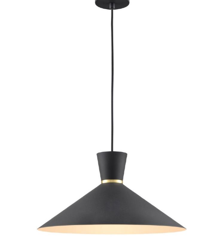 Large single Pendant satin Black