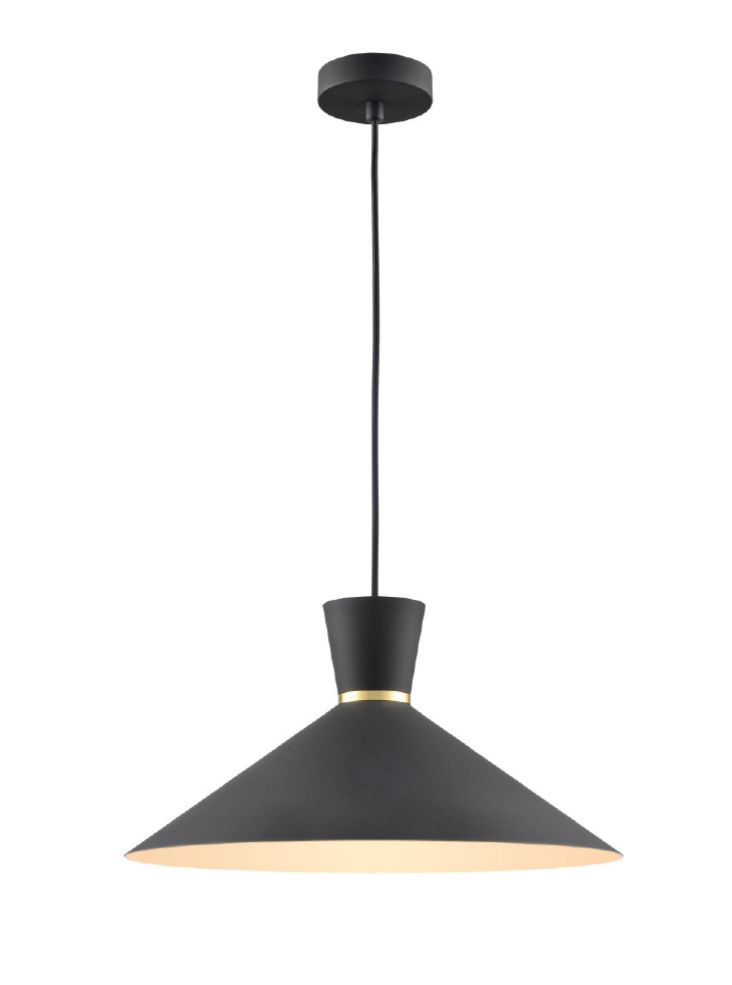 Large single Pendant satin Black