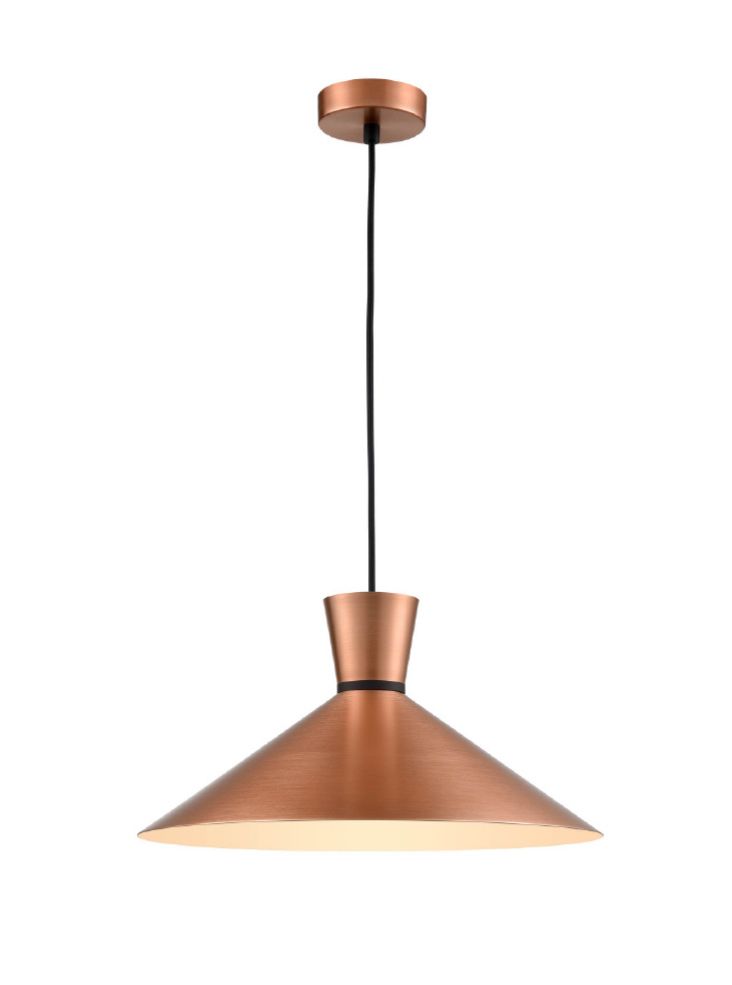 Kitchen Island Pendant Lights | Large Satin Copper Pendant