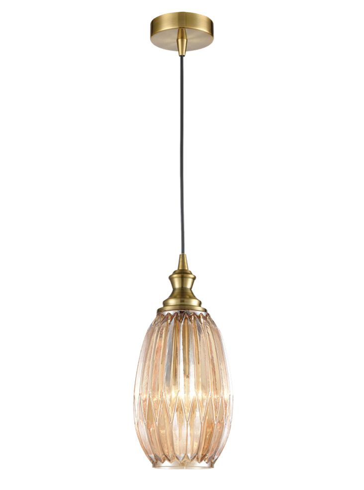 Kitchen Island Pendant Lights | Amber Glass Ceiling Pendant
