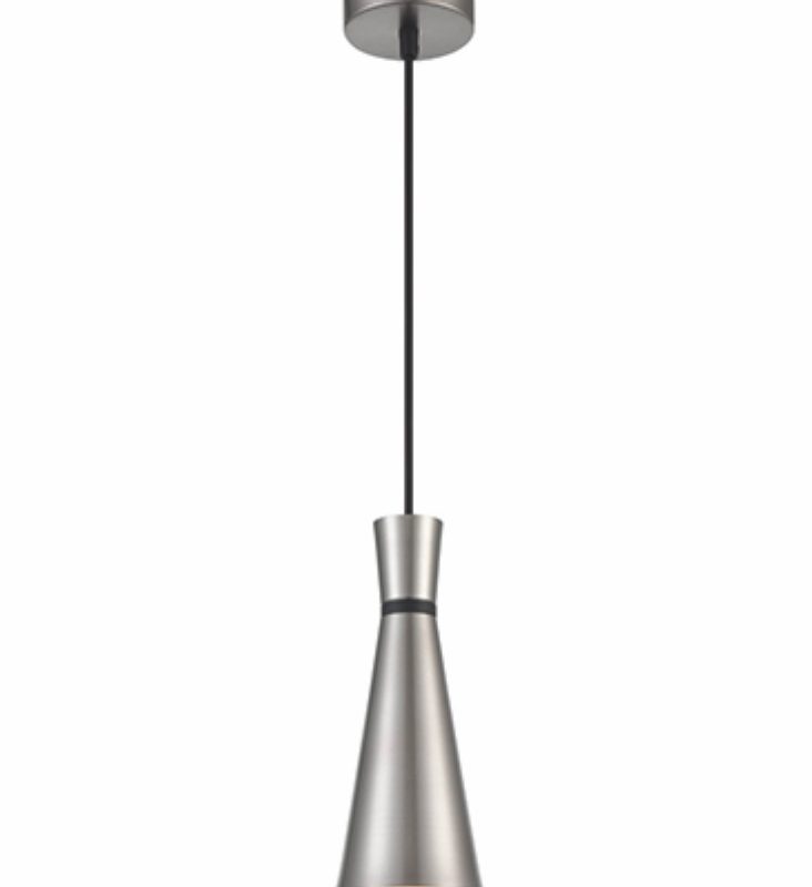 Slim single pendant Satin nickel