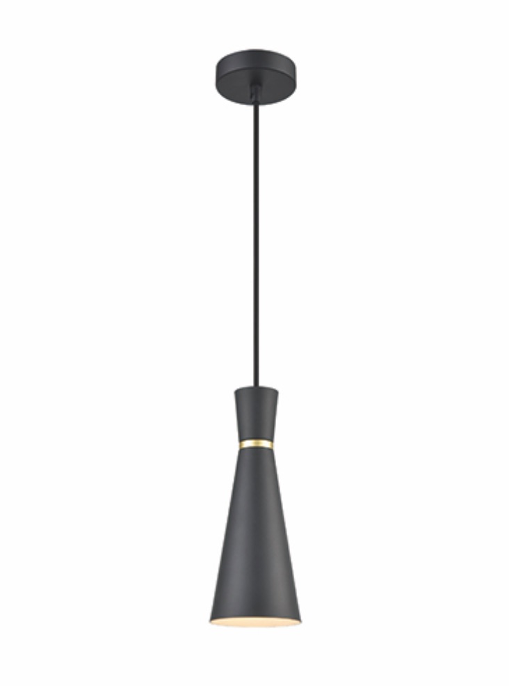 Single Slim Pendant Satin Black