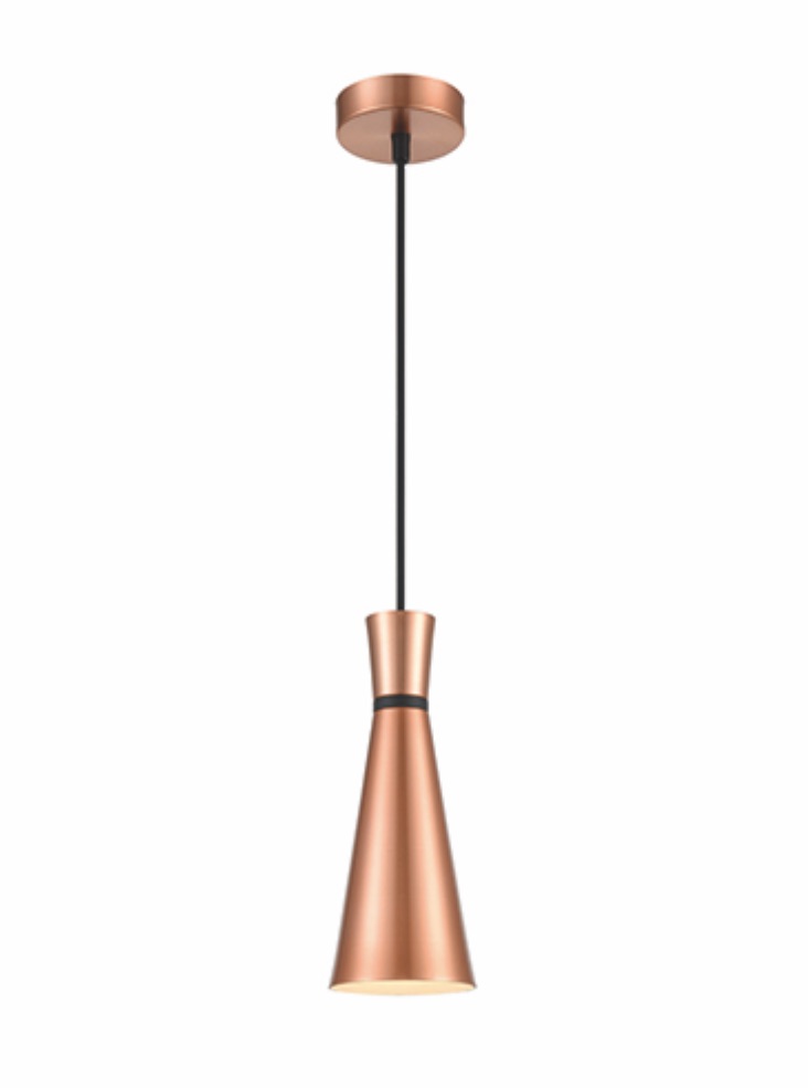 Kitchen Island Pendant Lights | Slim Satin Copper Pendant