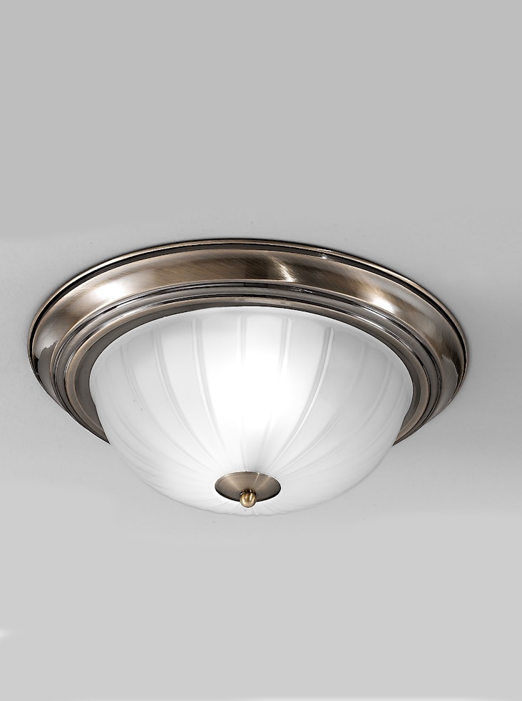 Brass Ceiling Lights | Bronze Flush 2 Light